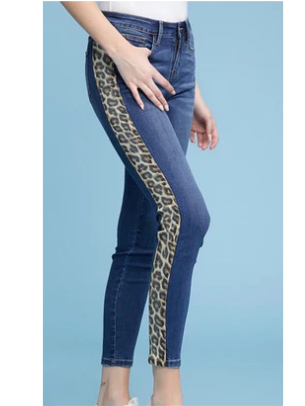 Judy Blue Skinny Jeans With Leopard, 9/29